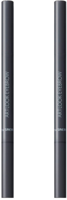 The Saem 得鮮 自然柔順持色眉筆 眉筆+眉刷 一筆快速完妝 獨特三角狀筆芯, 06 亞麻棕色, 2支