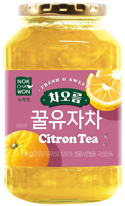 녹차원 차오름 꿀유자차, 1kg, 1개