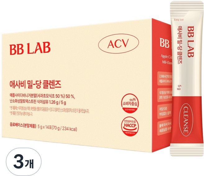 BB LAB 科研 蘋醋控糖淨化 14入, 70g, 3個