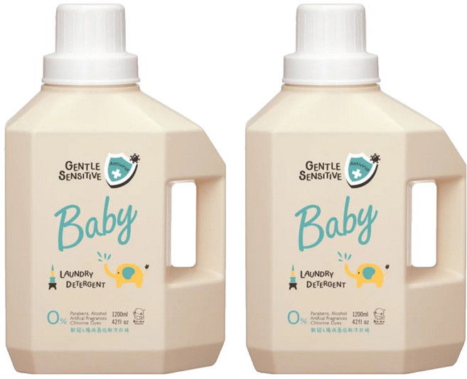 KU.KU Duckbill 酷咕鴨 Baby低敏洗衣精 深層潔淨, 1.2L, 2瓶