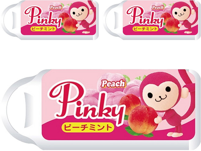 Pinky 薄荷糖 水蜜桃口味, 7g, 3個