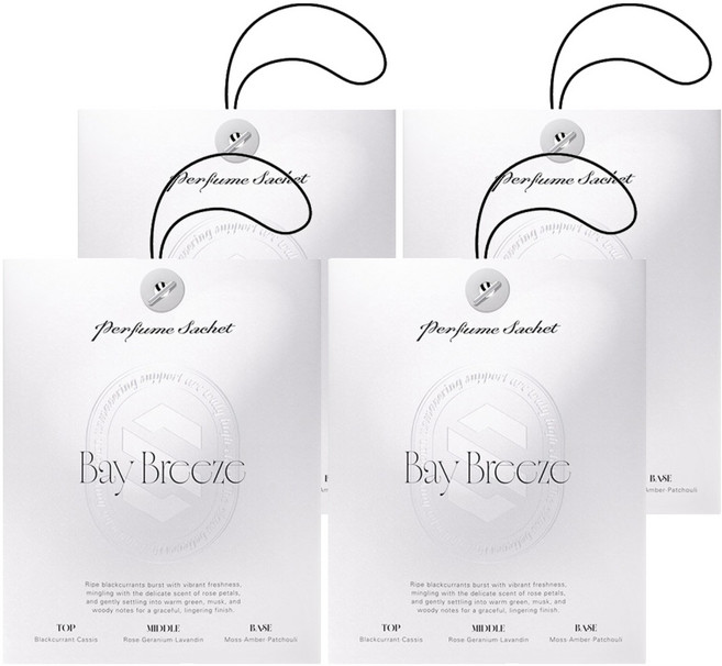 더클래스 퍼퓸 사쉐 차량용 방향제, 4개, 베이 브리즈