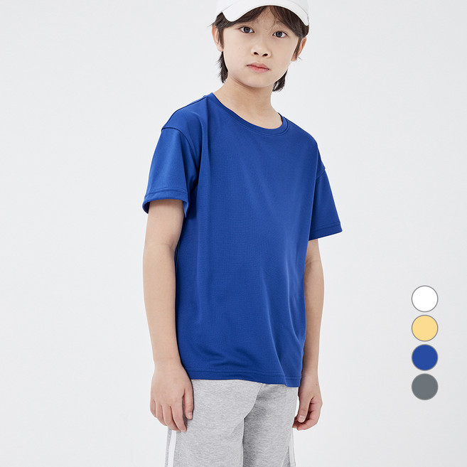 롤리트리 아동 폴리 메쉬 액티브 반팔티셔츠