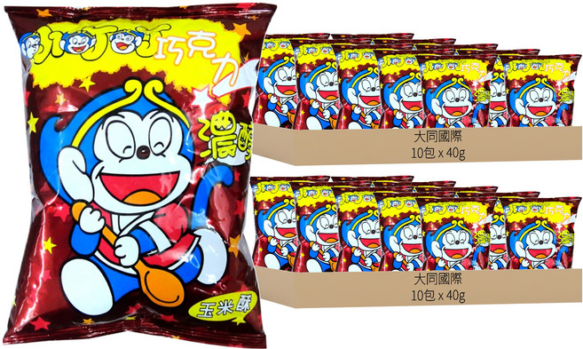 大同國際 小叮叮 玉米酥 巧克力風味, 40g, 20包