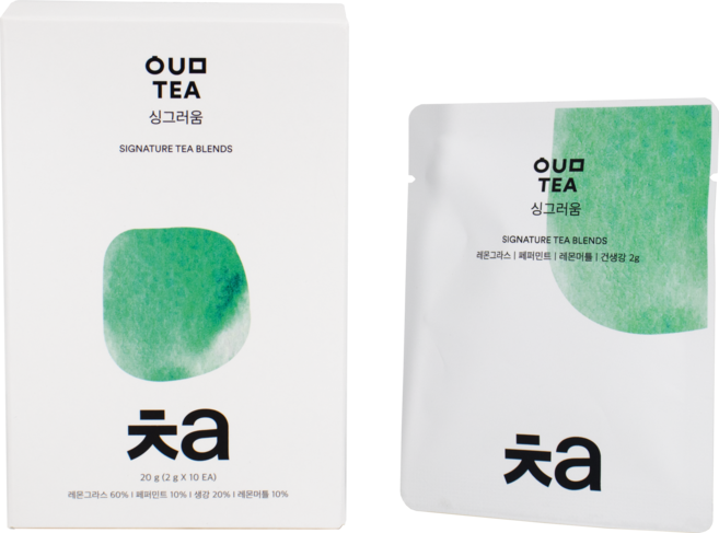 카페차 ㅊa 싱그러움 페퍼민트 생강 레몬그라스 레몬머틀 블렌디드 티, 2g, 10개입, 1개