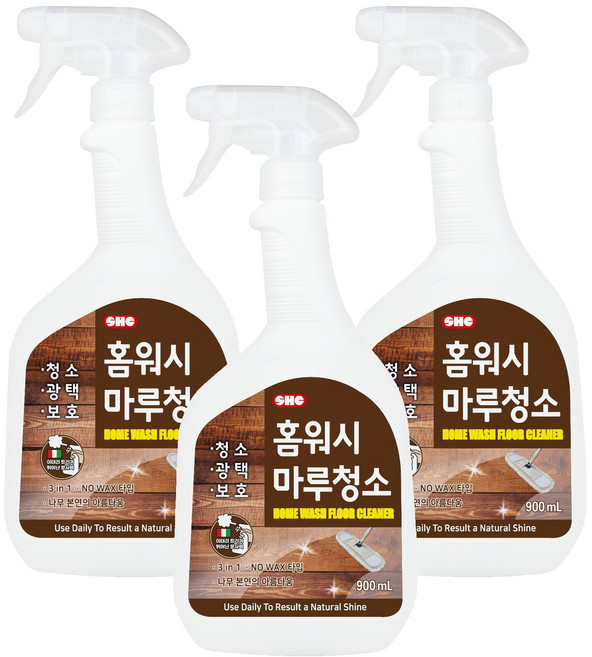 신희 홈워시 마루청소 보호 광택제, 900ml, 3개