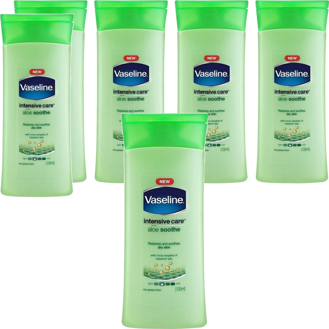 Vaseline 凡士林 蘆薈保濕 24小時滋養乳液, 100ml, 6件