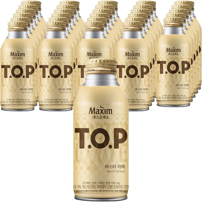 티오피 마스터 라떼 커피음료, 380ml, 48개