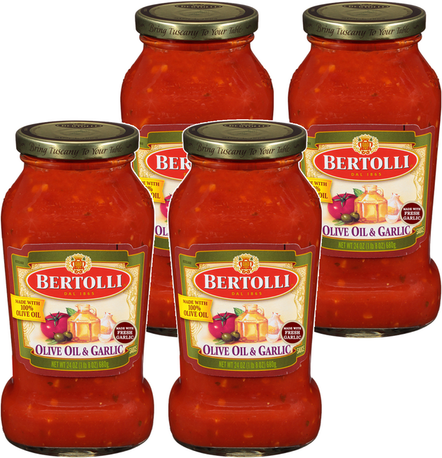 베르톨리 올리브오일 앤 갈릭 소스, 680g, 4개
