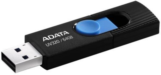 ADATA 威剛 隨身碟 UV320 藍色, 64GB, 1個