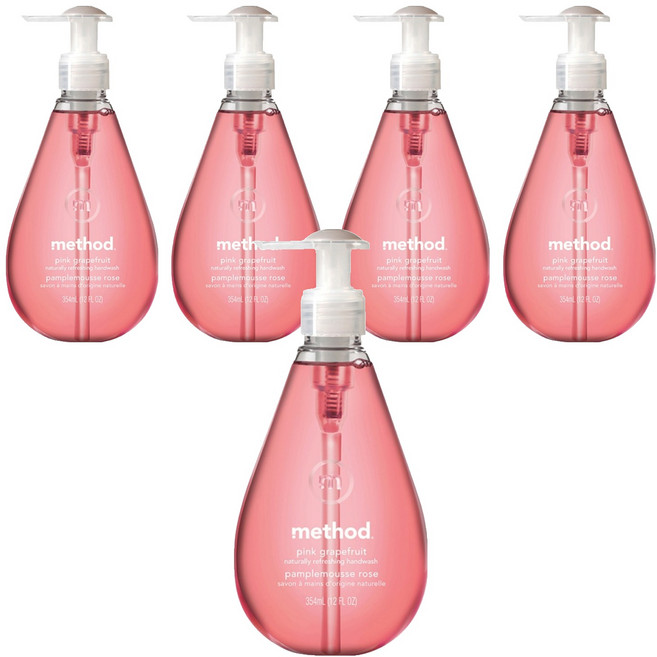 메소드 고보습 핸드워시 핑크그레이프, 354ml, 5개