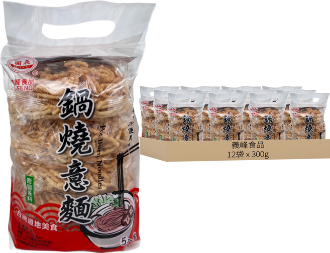 義峰食品 海鮮風味鍋燒意麵, 300g, 12袋