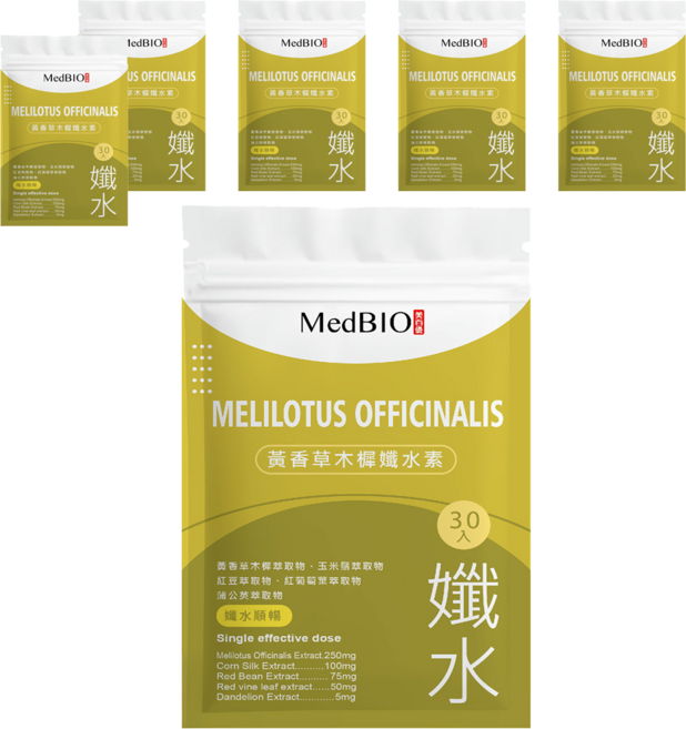 MedBIO 美百優 黃香草木樨纖水素, 30顆, 500mg, 6包