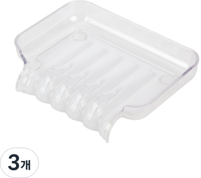 Saedeuri 瀝水皂盤, 白色, 3個