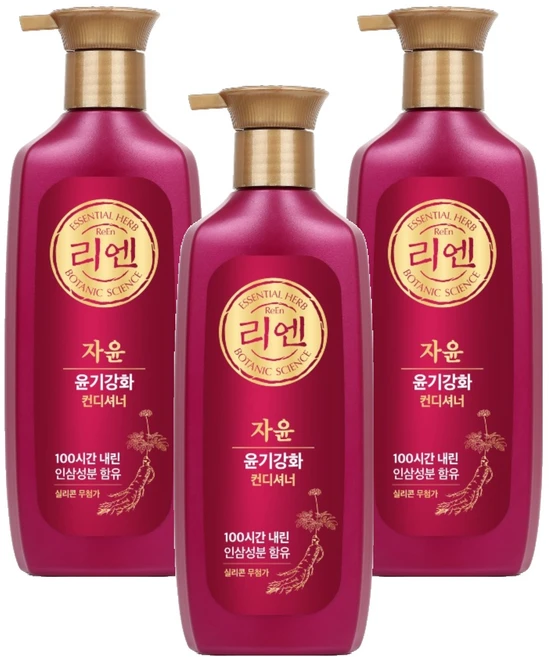 리엔 자윤 윤기강화 컨디셔너, 500ml, 3개 - 쿠팡