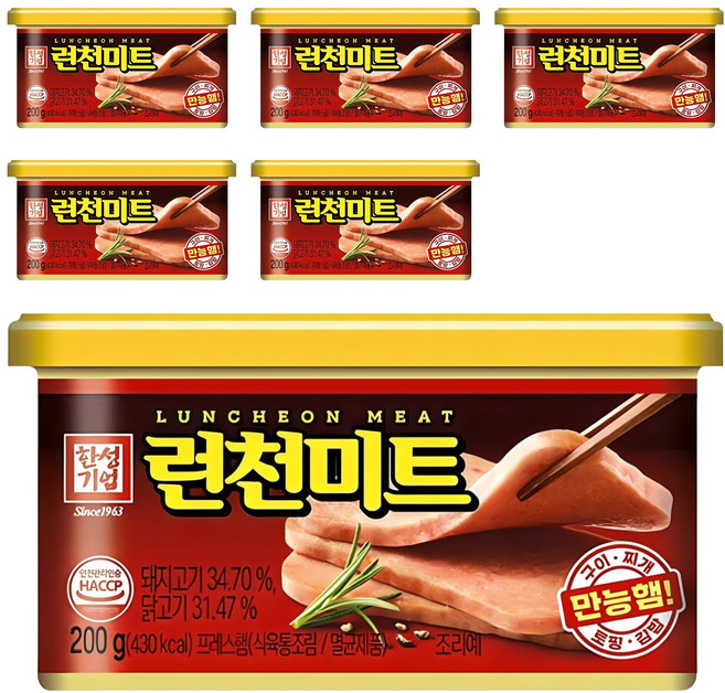 한성기업 런천미트, 200g, 6개