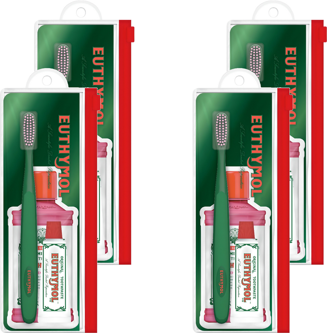 유시몰 휴대용 칫솔키트, 15ml, 20g, 3개입, 4세트