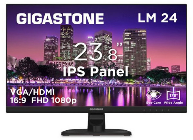 GIGASTONE 立達 23.8" 極窄邊框 顯示器 16:9 IPS FHD 75Hz 黑色 LM-24FF2