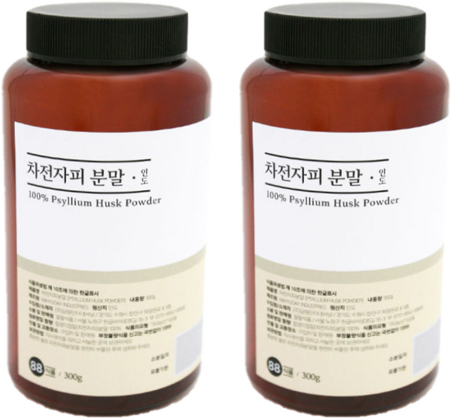 팔팔식품 차전자피 질경이 분말, 2개, 300g