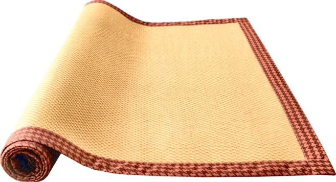 神田職人 3D加厚柔藤透氣涼蓆C 台灣製天然纖維格紋編織涼蓆