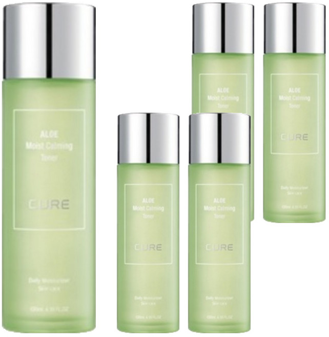 김정문알로에 큐어 알로에 모이스트 카밍 에멀젼, 130ml, 5개
