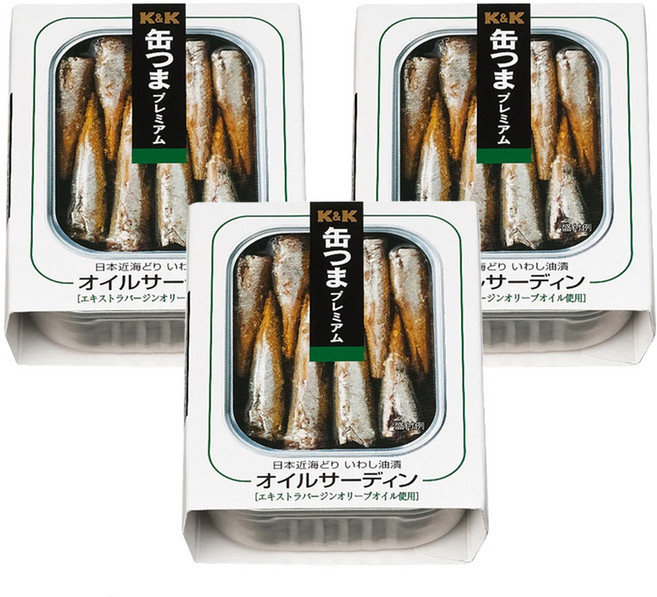 K&K 油浸沙丁魚, 105g, 3罐
