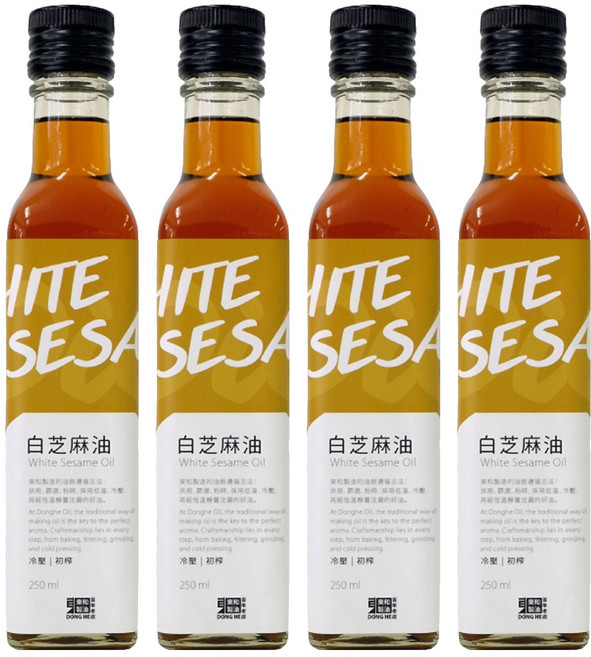 東和製油 白芝麻油, 250ml, 4瓶