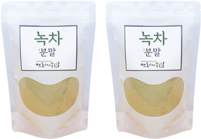 맷돌속작은콩 녹차 분말, 2개, 500g, 1개입