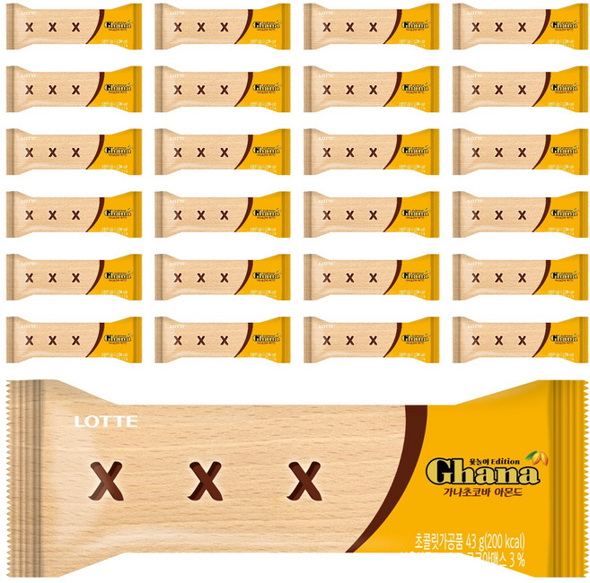 가나 초코바아몬드, 43g, 25개