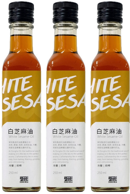 東和製油 白芝麻油, 250ml, 3瓶