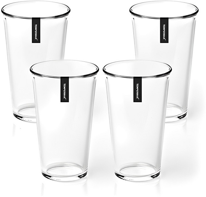글라스락 내열강화 샤이닝 텀블러, 투명, 500ml, 4개