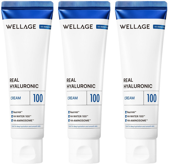 WELLAGE 唯拉珠 玻尿酸高保濕護膚乳, 80ml, 3條