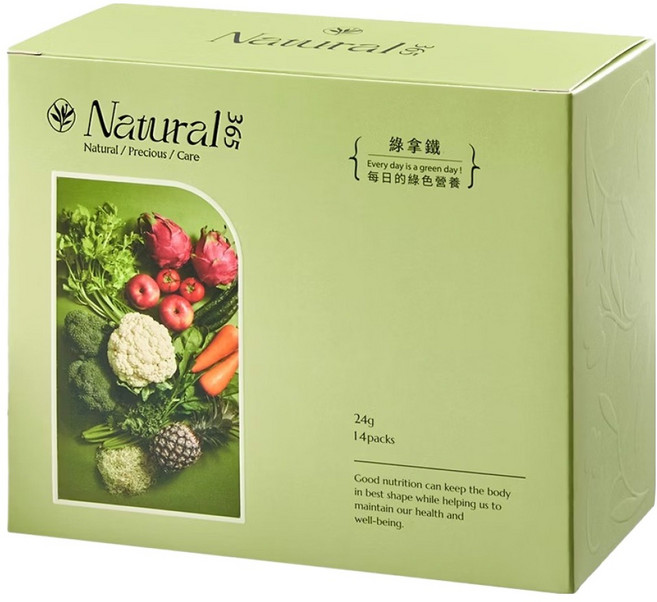 Natural 365 每日的綠色營養 綠拿鐵 Natural-GN, 24g, 14包, 1盒