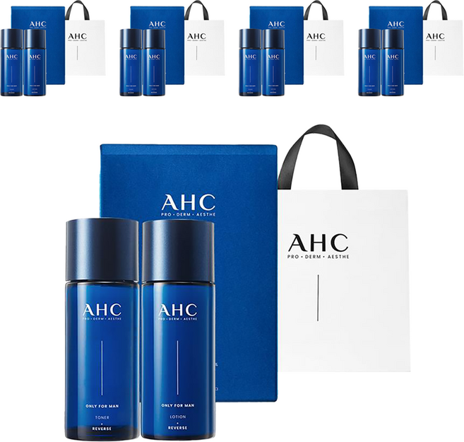 AHC 온리포맨 스킨케어 2종 + 쇼핑백 세트, 5세트