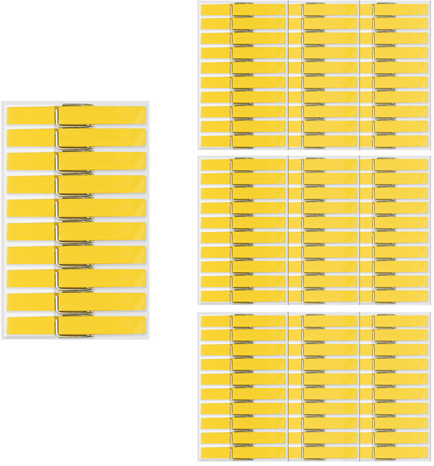 유니아트 1000 나무집게 특대 (7.2cm) 9p, 노랑, 9개입