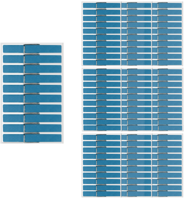 유니아트 1000 나무집게 특대 (7.2cm) 9p, 파랑, 9개입