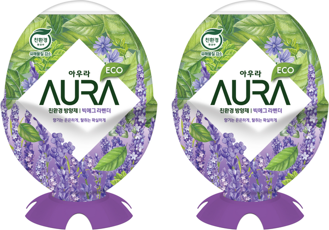 아우라 빅에그 실내용 방향제 라벤더, 440ml, 2개, 라벤더향