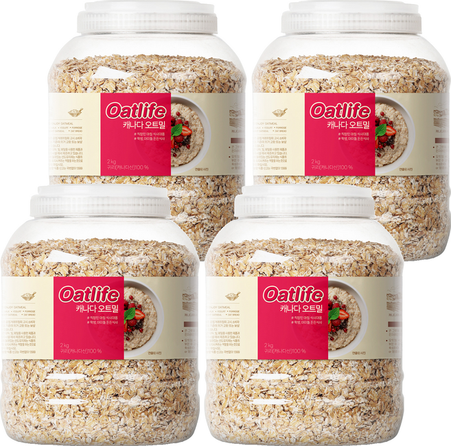 오트라이프 캐나다 오트밀, 2kg, 4개