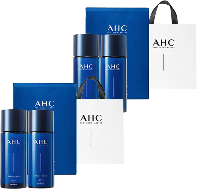 AHC 온리포맨 스킨케어 2종 + 쇼핑백 세트, 2세트