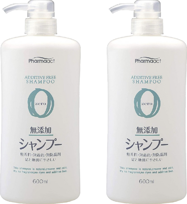 KUMANO 熊野油脂 Pharmaact 無添加洗髮精, 600ml, 2瓶