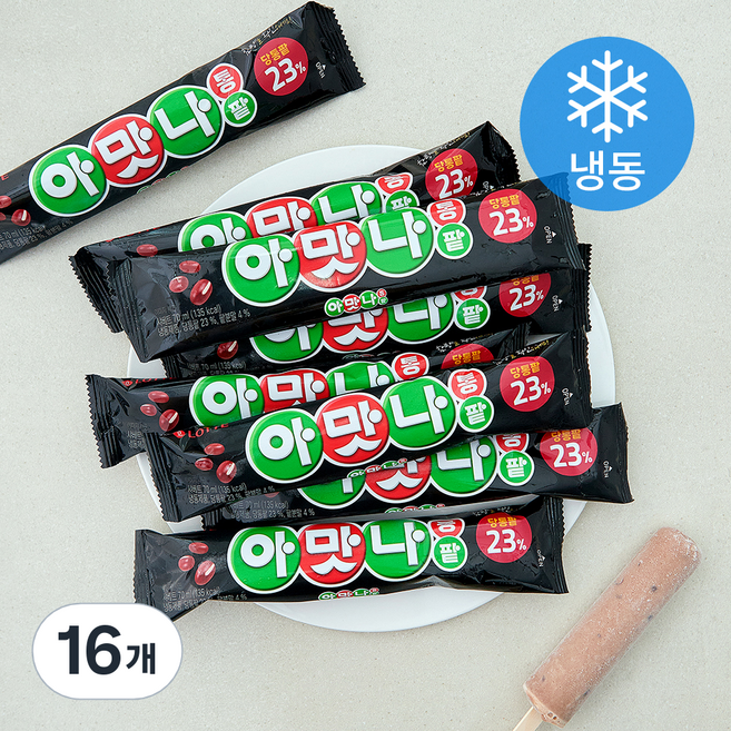 롯데웰푸드 아맛나 통팥 (냉동), 16개, 1개입, 70ml