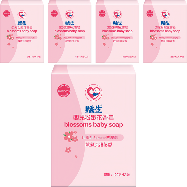 Johnson's 嬌生 嬰兒粉嫩花香皂, 480g, 5盒