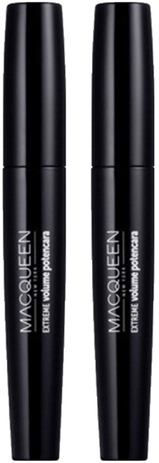 MACQUEEN NEWYORK 防水濃密睫毛膏 8g, 黑色, 2支
