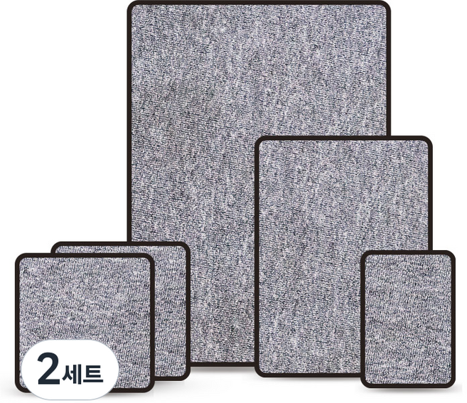 딩동펫 튼튼 원목 캣타워 평판형 스크래쳐 카페트 5종 세트, 혼합색상, 2세트