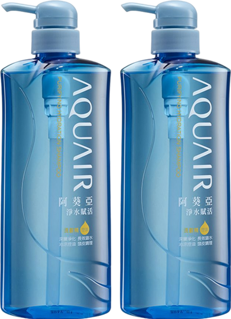 AQUAIR 阿葵亞 淨水賦活洗髮精 控油型, 600ml, 2瓶