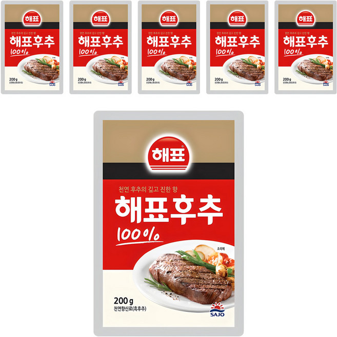 [해표] 순후추, 200g, 6개