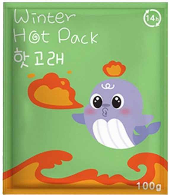 핫고래 포켓형 핫팩 중형 100g, 1개
