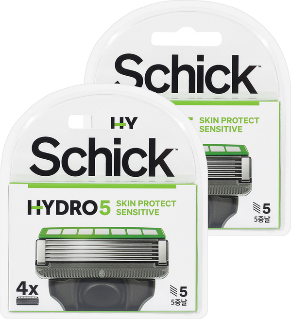 쉬크 하이드로 5 스킨프로텍트 센서티브 면도날, 4개입, 2개