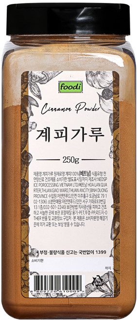 푸디 계피분말, 1개, 250g
