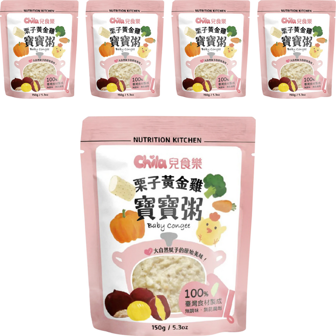 Chila 兒食樂 寶寶粥 栗子黃金雞, 150g, 5包